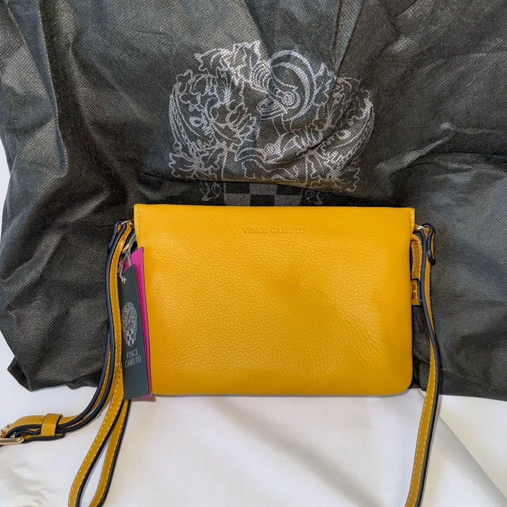 NWT Vince Camuto Cami Crossbody Maigold Yellow Matysh Crossbody Bag